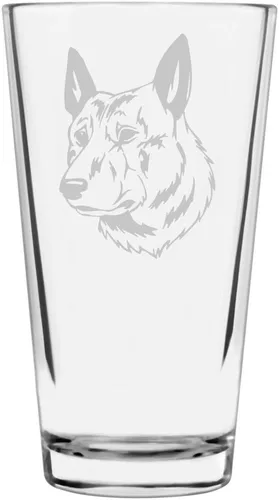 Vista 147 de Podenco Canario - Vaso de pinta de 16 onzas con temática de perro personalizado