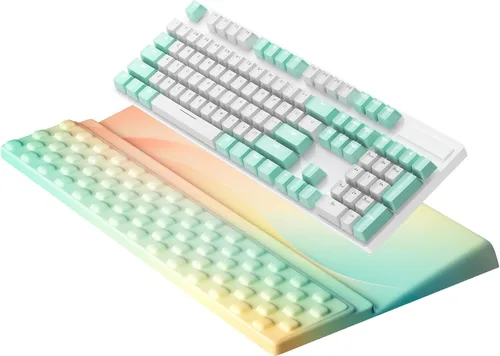 Vista 9 de Ospelelf Almohadilla para reposamuñecas para teclado, cómodo soporte ergonómico para teclado, accesorios de escritorio de oficina, artículos Anémona