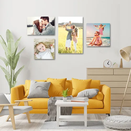 Vista 4 de LZIMU Impresiones en lienzo personalizadas con tus fotos, arte de pared personalizado de foto a lienzo, regalo de foto personalizado para decoración