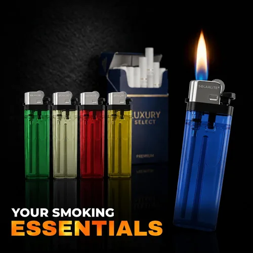 Vista 12 de 50 encendedores desechables para cigarrillos, paquete de 50 con soporte al por mayor