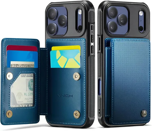 Vista 82 de Vinich for iPhone XR Wallet Case with Card Holder, Black RFID Blocking Credit Slots, Kickstand, Shockproof Flip Phone Cover, PU Leather, Double