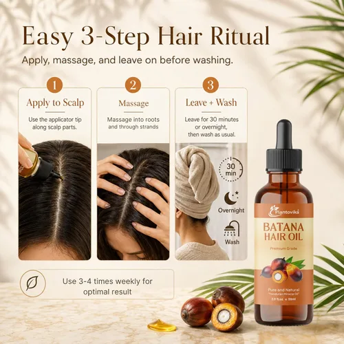 Vista 6 de Aceite de batana para el crecimiento del cabello, 100% puro hondureño prensado en frío crudo sin refinar para el cabello y tratamiento del cuero