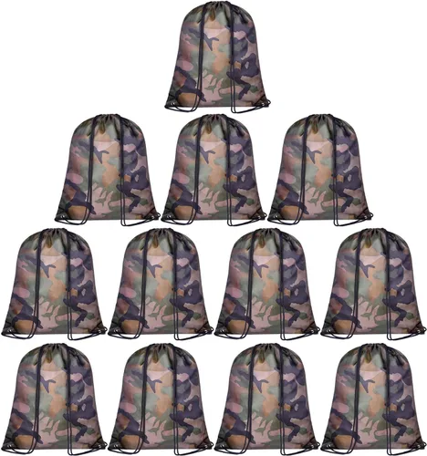 Vista 61 de KUUQA Mochila con cordón a granel, bolsas de almacenamiento para deporte, gimnasio, viajes, Negro, Viajar