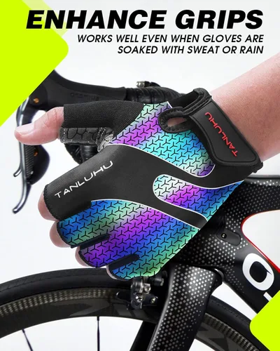 Vista 3 de Tanluhu - Guantes de ciclismo para hombre y mujer