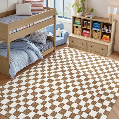 Vista 30 de jinchan Alfombra a rayas de 2 x 3 para entrada, alfombra de cocina, tapete pequeño, antideslizante, ligero, de bajo perfil, decoración para entrada