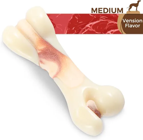 Vista 4 de Tikaton - Juguetes masticables para perros para masticadores agresivos, sabor a venado, juguetes duraderos para masticar para dentición de cachorros