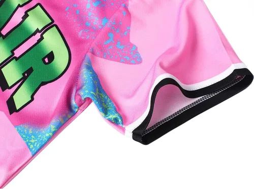 Vista 4 de Amzdest Ropa de los años 90 para mujer, disfraz unisex de hip hop para fiesta, camiseta de béisbol Bel Air, camisa de manga corta con botones