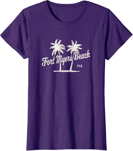 Vista 13 de Fort Myers Beach Florida Vintage 70s Palm Trees Graphic T-Shirt