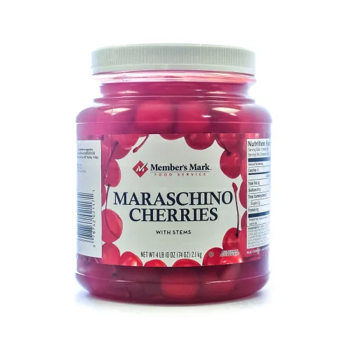 Vista 4 de Cerezas al marrasquino con tallos, tarro de 74 onzas (paquete de 2, total de 148 onzas)