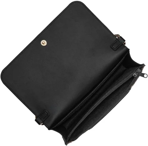Vista 4 de Nine West Linnette - Cartera para teléfono con cuerda, logotipo marrón y negro, Logotipo marrón negro