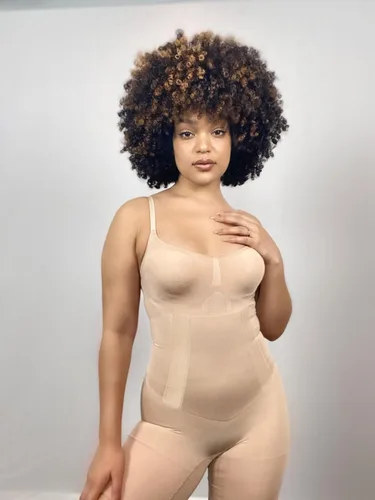 Vista 7 de SHAPERX - Enterizo modelador de silueta hasta medio muslo para mujer, no contiene costuras y disimula el abdomen