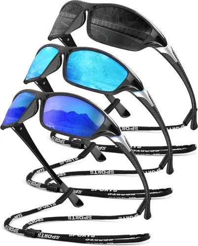 Vista 10 de Gafas de sol polarizadas para hombre, gafas de sol con protección UV400 para conducir, golf, pesca, correr