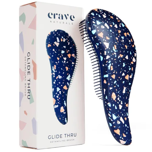 Vista 20 de Crave Naturals, Cepillo Desenredarte Deslizante para Resultados Definitivos, Niños y Adultos, Uso como Peine o Cepillo para Cabello, Color Negro