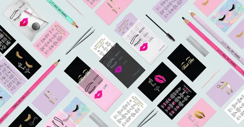 Vista 4 de BRAWNA Paquete de 50 tarjetas de instrucciones de cuidado posterior de Microblading, 3.5 x 2 pulgadas, tarjetas de agradecimiento, suministros