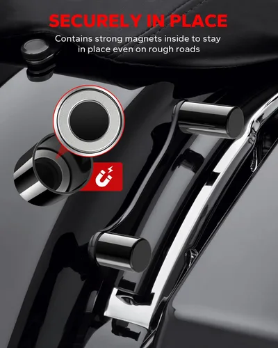 Vista 4 de Amazicha Kit de herramientas de acoplamiento de 4 puntos, 4 cubiertas de hardware de acoplamiento compatibles con Harley Davidson Touring Street