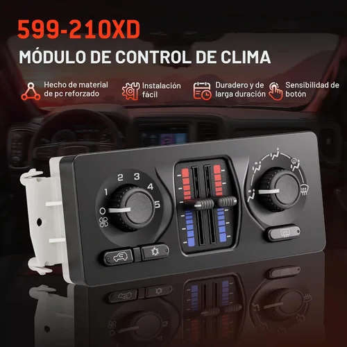 Vista 4 de 599-210XD Módulo de Control de Clima Panel de Control de AC Compatible con Vehículos Chevy GMC Buick Cadillac Isuzu Saab 2003-2007 - Silverado