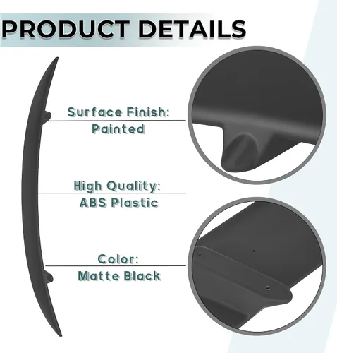 Vista 3 de Kojem Alerón trasero negro compatible con Dodge Charger 4DR Sedan Factory Style 2011-2023