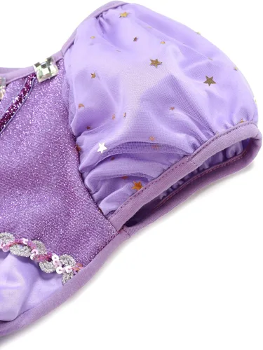 Vista 4 de DOCHEER Disfraz de princesa para niñas pequeñas, vestido de fiesta de cosplay (2-12 T)