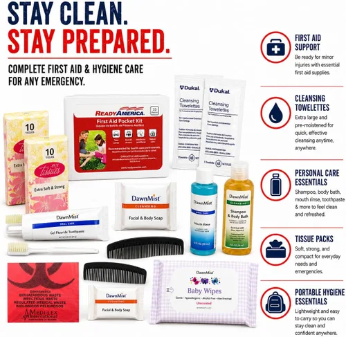 Vista 5 de Ready America 70285 kit de emergencia de lujo para 2 personas, mochila para 3 días