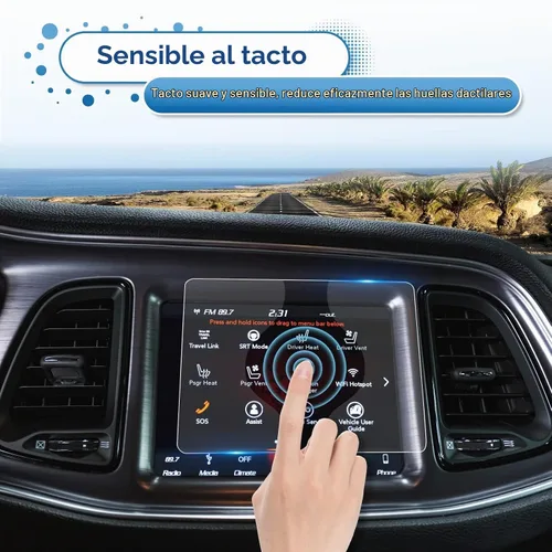 Vista 5 de Protector de pantalla Challenger 2019-2022 2023 para Dodge Challenger (R/T Scat Pack, SRT Hellcat, SRT Hellcat Redeye y SRT Super Stock) pantalla