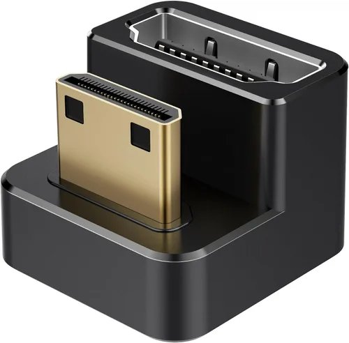 Vista 10 de AGVEE 1 paquete de adaptador HDMI macho a HDMI hembra en forma de U, 8K