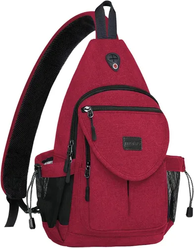 Vista 8 de MOSISO Crossbody Sling Bag for Women, Shoulder Backpack, Hiking Daypack Bag Verde militar