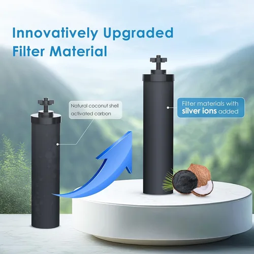 Vista 2 de Waterdrop Mejora Certificado NSF/ANSI 372 Filtro de Agua con Iones de Plata Añadidos, Reemplazo para Filtros Negros Berkey® BB9-2®, Sistema