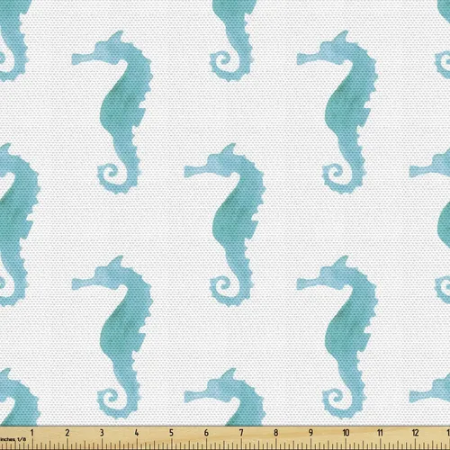 Vista 7 de Lunarable Tela tropical de The Yard, composición de dibujos animados de cocos, plátanos y flores, tela decorativa para tapicería y detalles