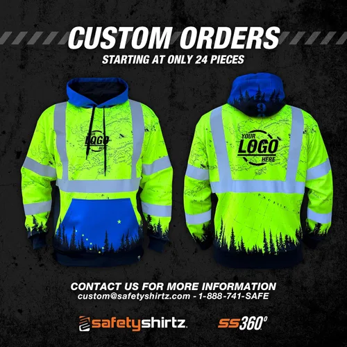 Vista 4 de SafetyShirtz SS360 ANSI Clase 3 Tipo R Sudaderas con Capucha Gráfica