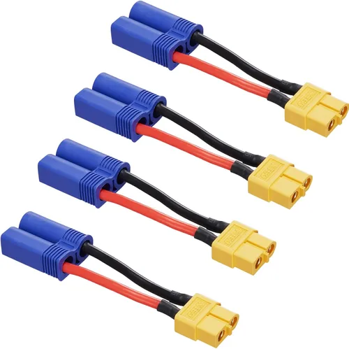 Vista 12 de Conector hembra 10AWG Ec5 a SAE, paquete de 2 cables SAE a EC5 de alimentación automotriz, adecuado para batería solar de coche, 5.9 in