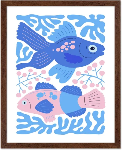 Vista 34 de Poster Master Fish Poster - Retro Aquatic Print - Marine Life Art - Groovy Fish Design - Abstract Artwork - Chic Boho Decor - Sea Design - Ocean or
