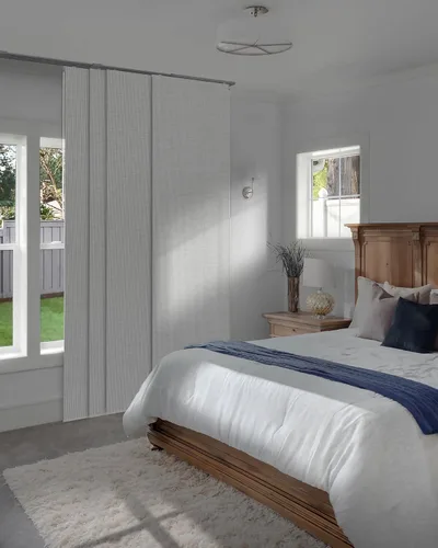 Vista 17 de GoDear Design Persianas verticales deslizantes ajustables con 99.99% de opacidad de 45.8"- 86" de ancho x 96" de alto, persianas de ventana