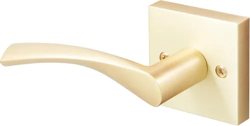 Vista 3 de Stone Harbor Hardware Turin - Palanca de puerta con roseta cuadrada, pestillo simulado (sin giro), zurdo, negro mate
