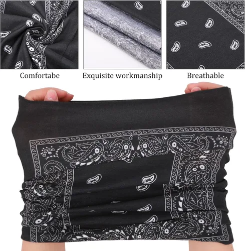 Vista 3 de Cozypower 36 bandanas de cachemira sin costuras, polaina para el cuello, pasamontañas para hombres y mujeres, viento UV