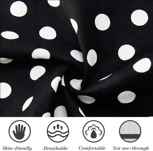 Vista 5 de Funnycokid Vestidos de los años 50 para niñas, vestido retro vintage, sin mangas, traje de fiesta con cinturón para niños de 6 a 13 años