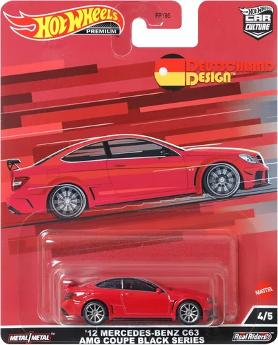Vista 7 de Hot Wheels Mercedes-Benz C63 AMG Coupé Black Series, Premium 1:64 Escala 1:64