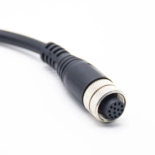 Vista 5 de Elecbee Cable M12 A-Code Conector recto de cabeza hembra individual Cable eléctrico de enchufe de aviación (cable de 12 pines 1M/3.3 pies)