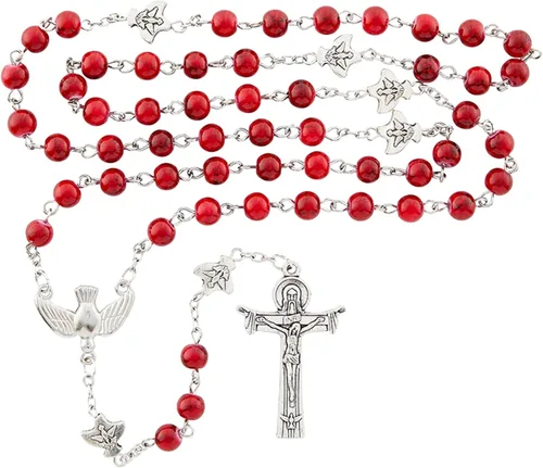 Vista 2 de Needzo Rosario de confirmación, regalo de joyería católica para niñas, 20 pulgadas