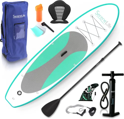 Vista 9 de SereneLife Tabla de Stand Up Paddle Inflable con Accesorios SUP Premium – Diseño Amplio y Estable con Almohadilla de Cubierta EVA Antideslizante