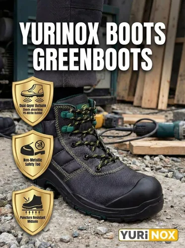 Vista 4 de Botas de trabajo con punta compuesta Zapatos de seguridad antideslizantes duraderos para hombres