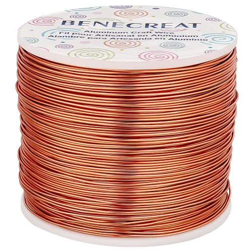 Vista 34 de BENECREAT -Alambre de aluminio para joyería de calibre 9, 55 pies, alambre metálico flexible para esculpir, ideal para manualidades de Halloween