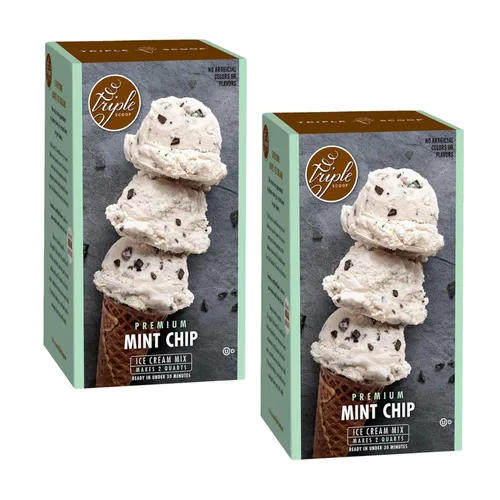 Vista 15 de Triple Scoop - Pastel de cumpleaños prémium (2) mezcla de helado para hacer helados. Simple, fácil, delicioso. De mezcla gourmet a máquina en 5