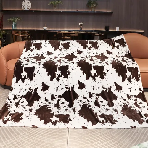 Vista 36 de Manta de vaca para niños de 40 x 50 pulgadas, ropa de cama de forro polar ultrasuave para niños y niñas, manta ligera para cochecito de bebé, bonita