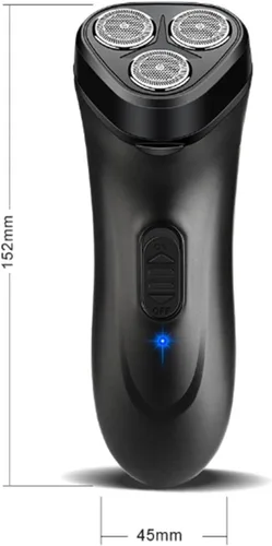 Vista 2 de Maquinilla de afeitar eléctrica para hombres, afeitadora inalámbrica recargable impermeable en seco para hombres, afeitadora facial portátil