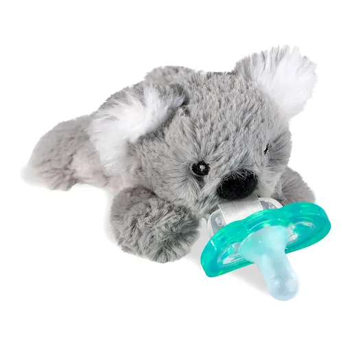 Vista 12 de RaZbaby Bear RaZbuddy - Portachupetes de Peluche para Recién Nacidos en Adelante, Hecho en EE.UU., Chupete Ortodóntico Desmontable JollyPop