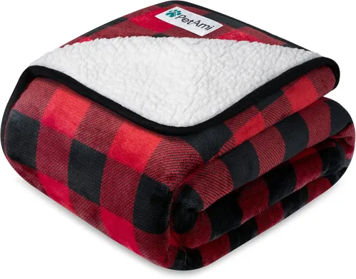 Vista 27 de PETAMI Manta impermeable de forro polar Sherpa para gatos y perros, color beige, talla S