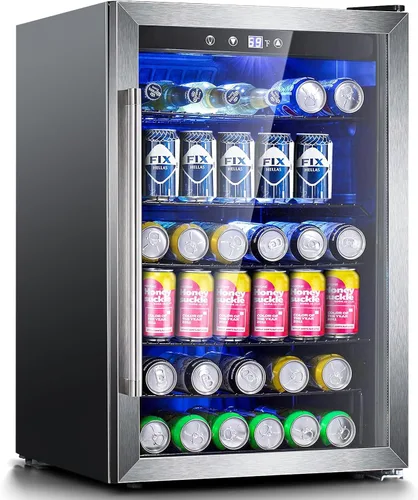 Vista 13 de Antarctic Star Refrigerador de Bebidas Enfriador de 18L, 24 Latas, Mini Refrigerador con Compresor Silencioso, Luz LED, Refrigerador Pequeño