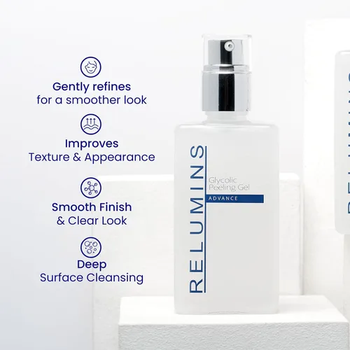 Vista 5 de Relumins Gel pelador glicólico avanzado de 6.8 fl oz – Gel exfoliante para una piel más suave y firme con 5% de ácido glicólico, extractos de frutas