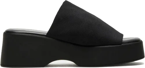 Vista 2 de DOBOYG Sandalias de plataforma para mujer, con puntera abierta, color negro, para playa