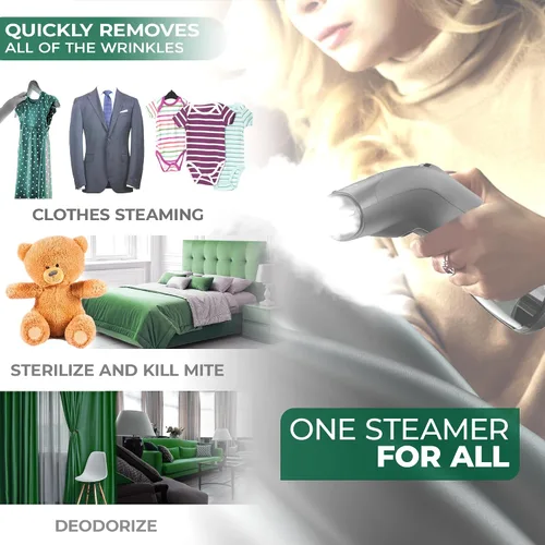 Vista 6 de Vaporizador para ropa de tela de vapor para viajes y tamaño mini ropa de mano vaporizadores para ropa de viaje de tela regalos de mujer